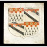 AN 18TH CENTURY MARBLE COAT OF ARMS