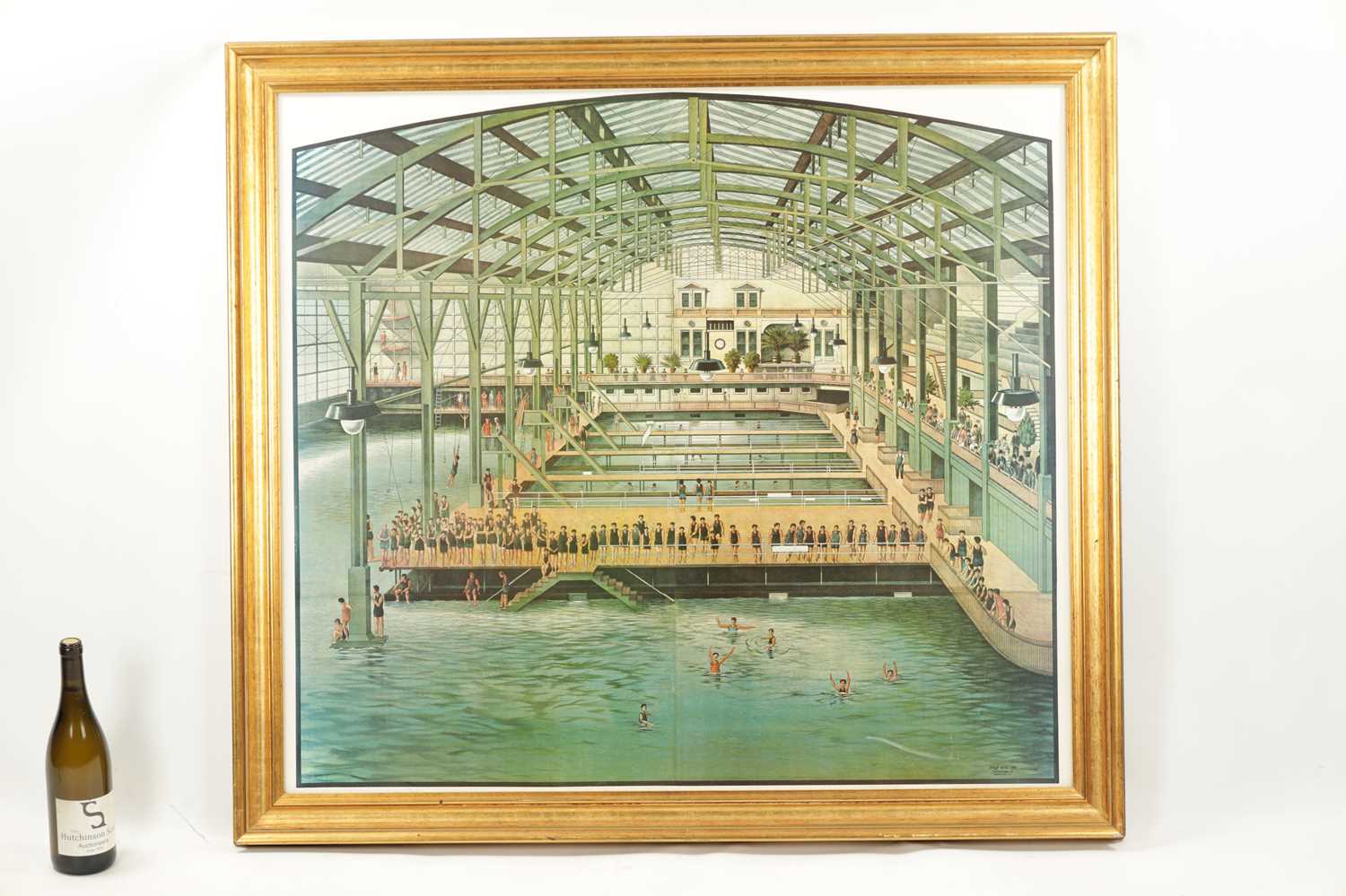 AFTER MARILYN JANECK BLAISDEIL (1928-2016) A LARGE FRAMED COLOURED PRINT OF A SAN FRANCISCO SWIMMING - Image 2 of 8