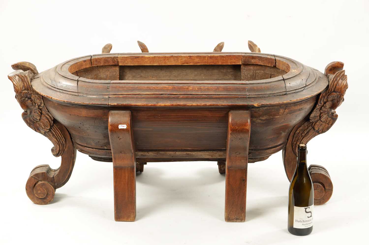 A 19TH-CENTURY CARVED FRUITWOOD ITALIAN OPEN CELLARETTE - Image 11 of 11