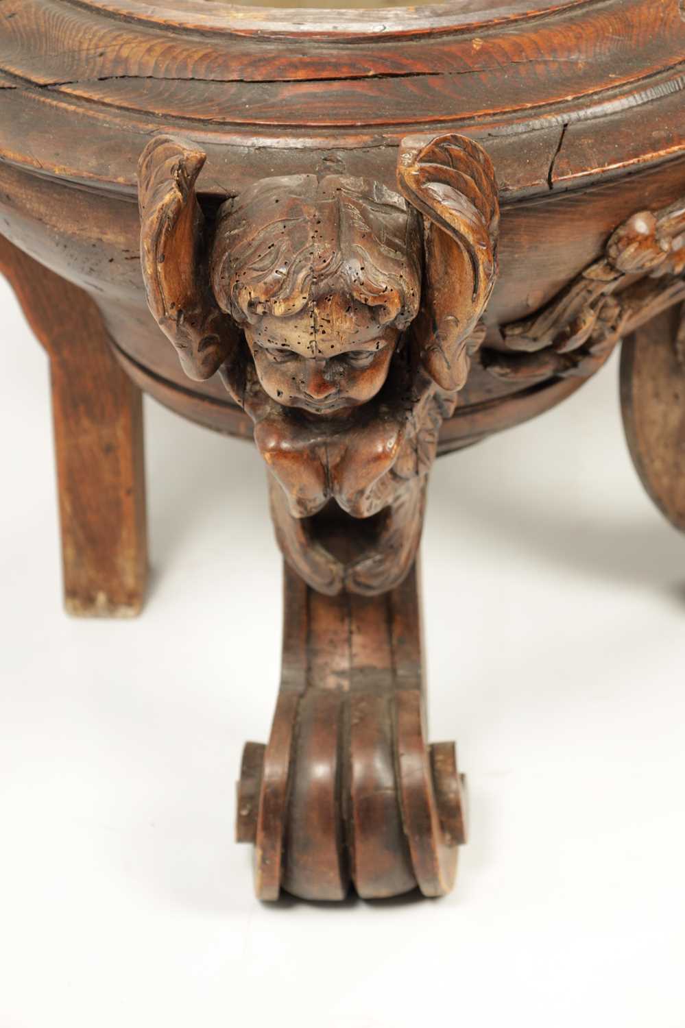 A 19TH-CENTURY CARVED FRUITWOOD ITALIAN OPEN CELLARETTE - Image 7 of 11