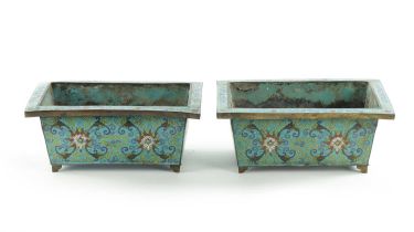 A PAIR OF 19TH CENTURY CHINESE CLOISONNÉ PLANTERS