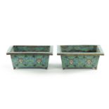 A PAIR OF 19TH CENTURY CHINESE CLOISONNÉ PLANTERS