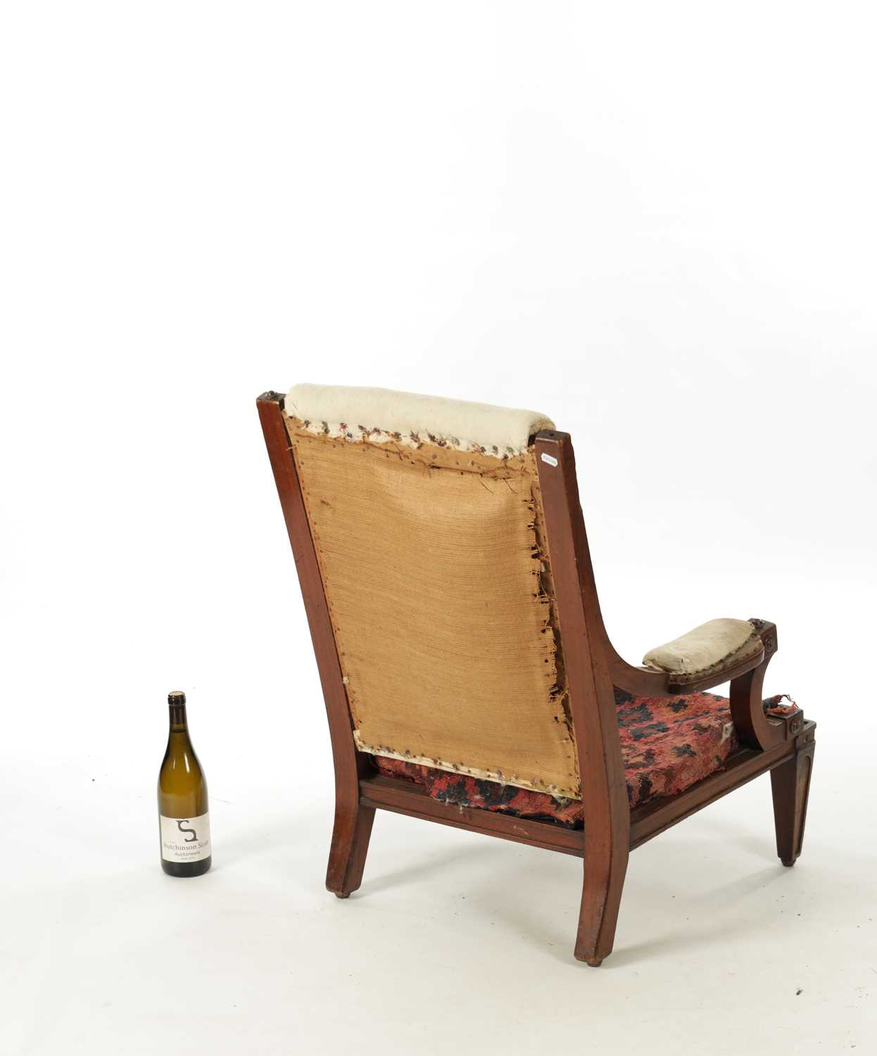 A WILLIAM IV MAHOGANY UPHOLSTERED LIBRARY CHAIR IN THE MANNER OF MARSH AND TATHAM - Image 4 of 4