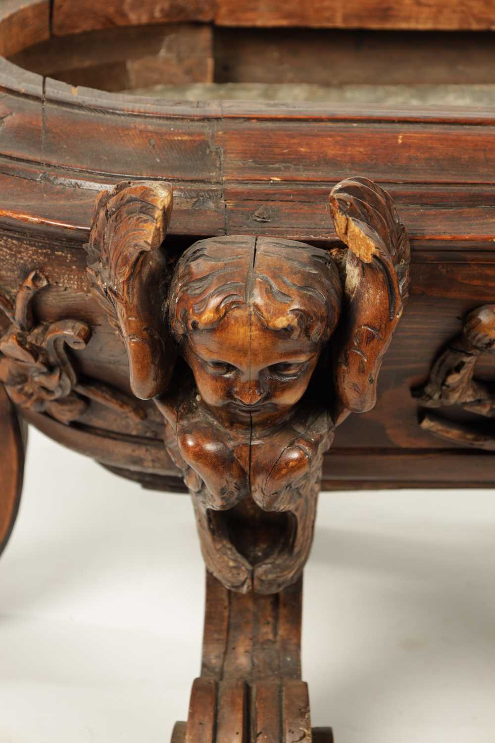 A 19TH-CENTURY CARVED FRUITWOOD ITALIAN OPEN CELLARETTE - Image 2 of 11