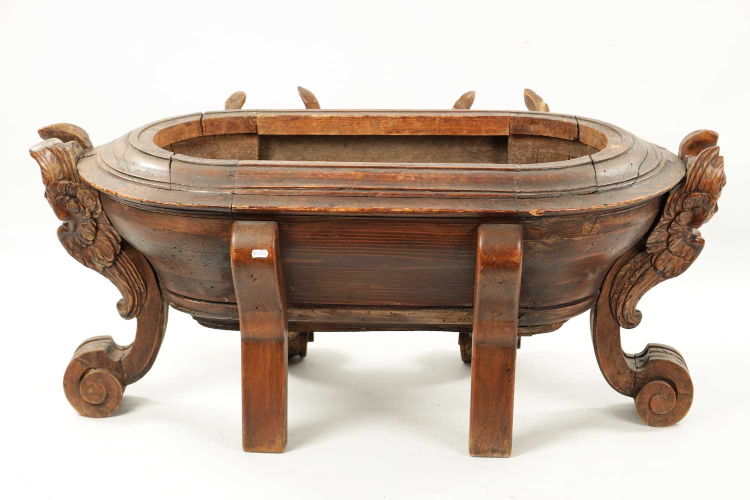 A 19TH-CENTURY CARVED FRUITWOOD ITALIAN OPEN CELLARETTE - Image 9 of 11