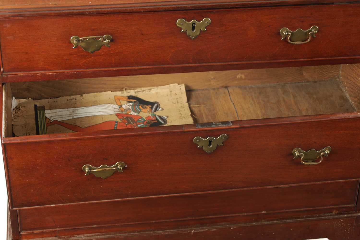 AN UNUSUAL AND RARE EARLY 18TH CENTURY RED WALNUT CHEST ON STAND POSSIBLY AMERICAN - Image 3 of 7