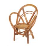 A 19TH CENTURY CANED BENT WOOD CHILD’S CHAIR