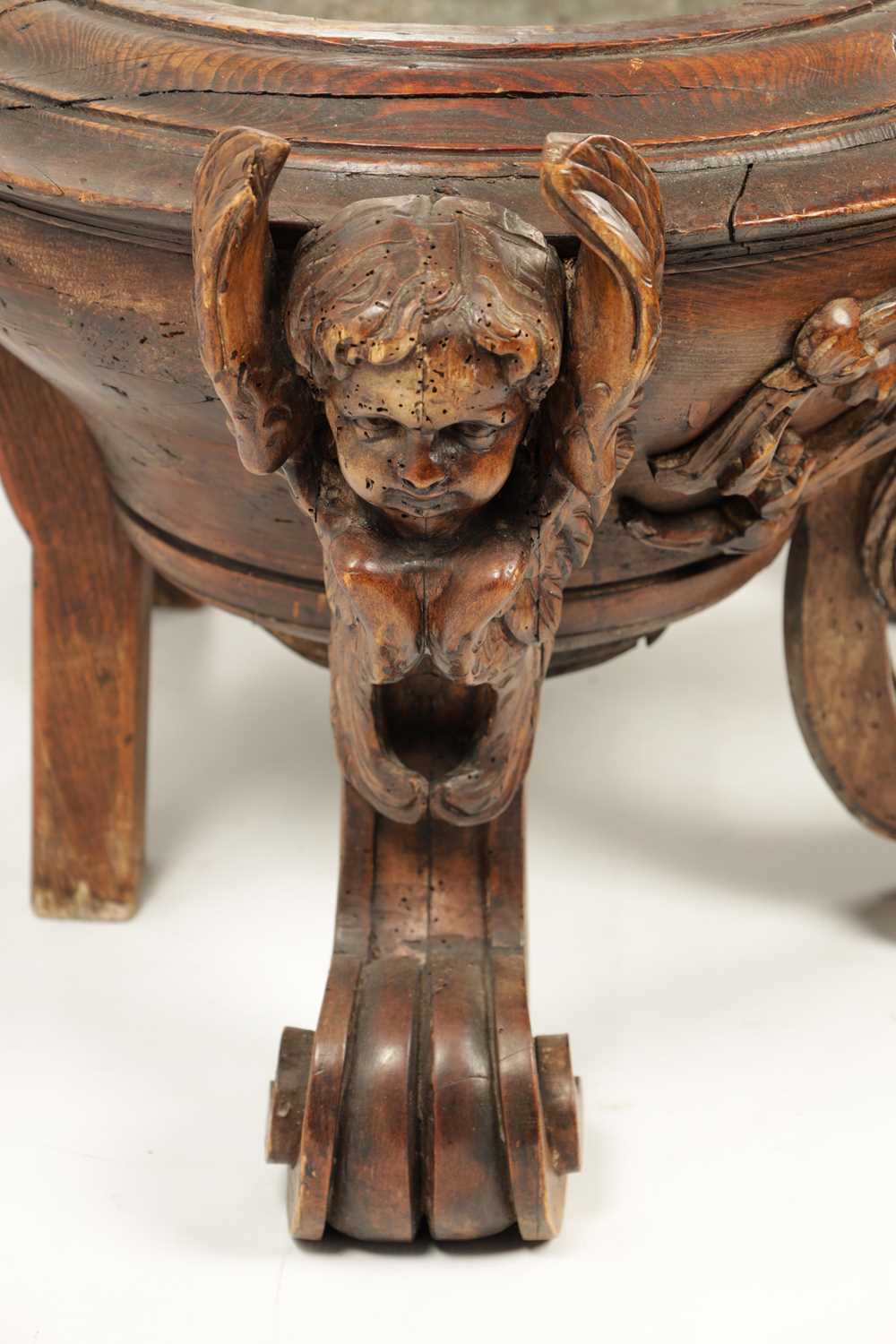 A 19TH-CENTURY CARVED FRUITWOOD ITALIAN OPEN CELLARETTE - Image 8 of 11