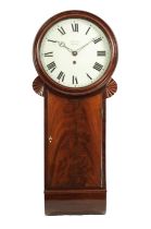 R. FLETCHER, CHESTER. A GOOD GEORGE III MAHOGANY EIGHT-DAY WEIGHT DRIVEN TRUNK DIAL WALL CLOCK
