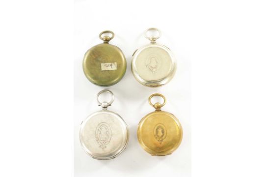 A COLLECTION OF FOUR CENTRE SECOND CHRONOGRAPH POCKET WATCHES - Image 4 of 4