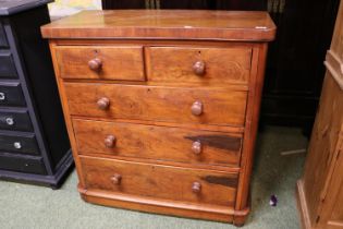 Victorian Mahogany Chest of 2 over 3 drawers with turned handles