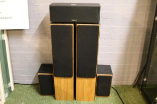Tannoy Surround sound system with sub woofer Mercury Mc with cherrywood front (5)