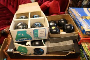 Collection of assorted Lawn Bowls mostly boxed