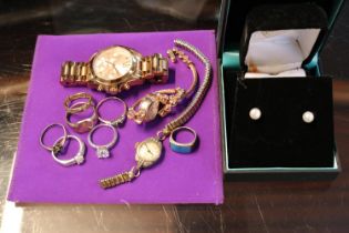 Collection of assorted Ladies Jewellery inc. Michael Kors wristwatch