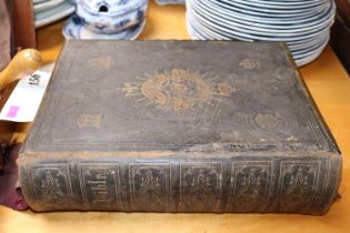 Leather Bound Family Bible published by Adam & Co of Newcastle on Tyne