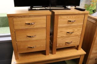 Pair of Light oak Bedside chests