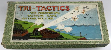 "Tri-Tactics", The Great Game of Tactics on Land, Sea and in the Air. British board game Tri-