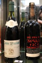 Bottle of Quinta do Noval Port mid 20thC and a bottle of Cuvee Parisot table wine