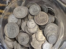 Collection of Silver coinage to include Half Crowns, Florins, Shillings and Sixpence coins 540g