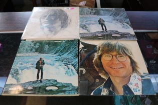 Collection of John Denver records inc. I want to Live with assorted signatures to sleeve