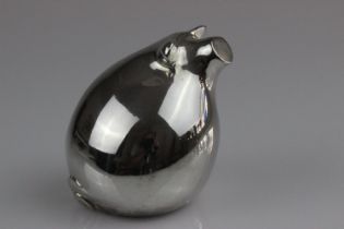 Dansk Design, Japan, Silver Plated Barnyard Pig Paperweight c1980's. Dansk Design, Japan, Silver