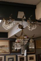 Edwardian Chandelier with two matching side lights