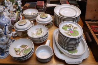 Extensive Denby Stoneware floral decorated dinner service