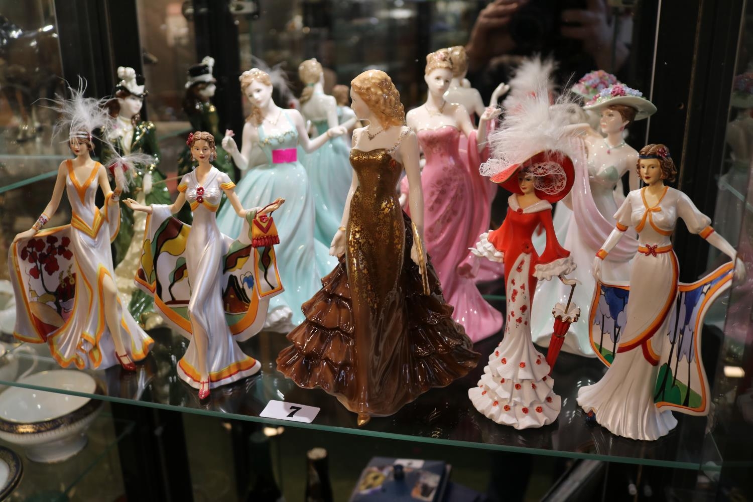 Collection of assorted Coalport & Bradex Exchange Ceramic figurines to include Mystique, & True Love