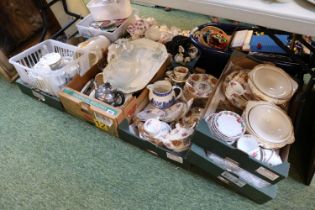 6 Boxes of assorted Ceramics to include James Kent Empress pattern dinner service, Tuscan China