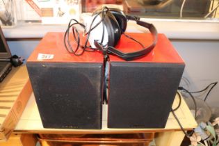 Pair of Wharfdale Speakers and a Pair of Adastra Earphones