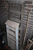 2 Vintage Wooden Ladders