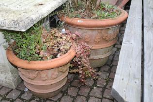 2 Terracotta Garden planters