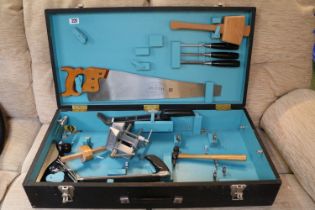 Cased Tool Chest with assorted tools to include Stanley, Surform etc