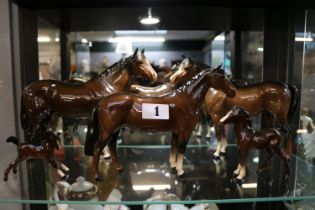 Collection of Beswick ceramic horses and Foals