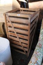 Vintage wooden slatted Fruit Rack