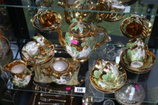 Capodimonte Gilded figural decorated Tea set