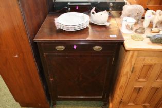 Edwardian Mahogany Music Cabinet of Single Drawer with drop handles