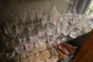 Collection of assorted Crystal and glassware