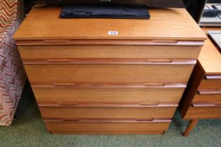 Avalon Mid Century Chest of 5 Drawers