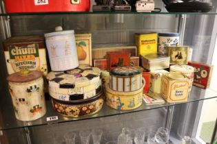 Large Collection of assorted Biscuit Tins and boxes