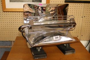 1930s Style Chrome Art Deco Single Bar Fire (Ornamental only)