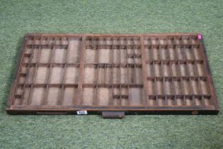 Antique Wooden Printers Tray