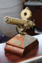 20thC Model of a Gatling Gun 1883 marked Hartford Connecticut 18cm in Height