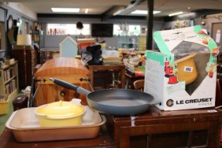 Collection of Le Creuset and a Fondue Set