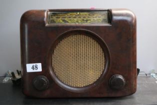 Bush Bakelite Radio DAC90A with instruction Manual