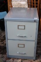 Metal 2 drawer filing cabinet