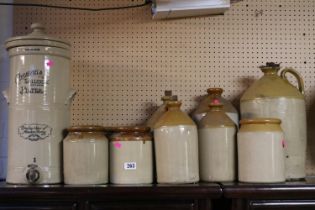 Cheavins Saludor Water Filter and a collection of two tone jars and flagons