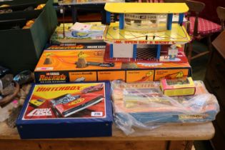 Collection of Vintage Children's Toys inc. Matchbox Carry case, Corgi Rockets Grand Canyon Speed