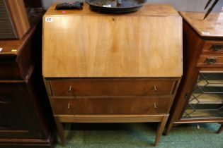 Mid Century Fall Front Walnut Bureau