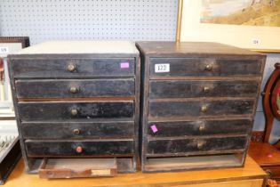 Pair of Antique Mahogany Engineers chests with Brass and other handles
